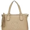 Gucci Beige Grained Leather Soho Top Handle Bag