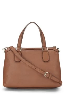 Gucci Brown Grained Leather Soho Top Handle Tote -Fashion clothing QFB1F71L0B006 4