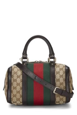 Gucci Brown GG Canvas Web Boston Bag Small 9 Gucci Brown GG Canvas Web Boston Bag Small -Fashion clothing QFB1G90E0H021 4