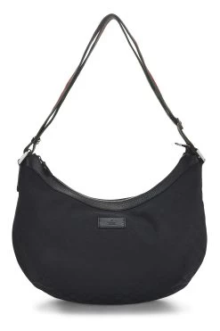 Gucci Black Original GG Canvas Web Round Messenger XL