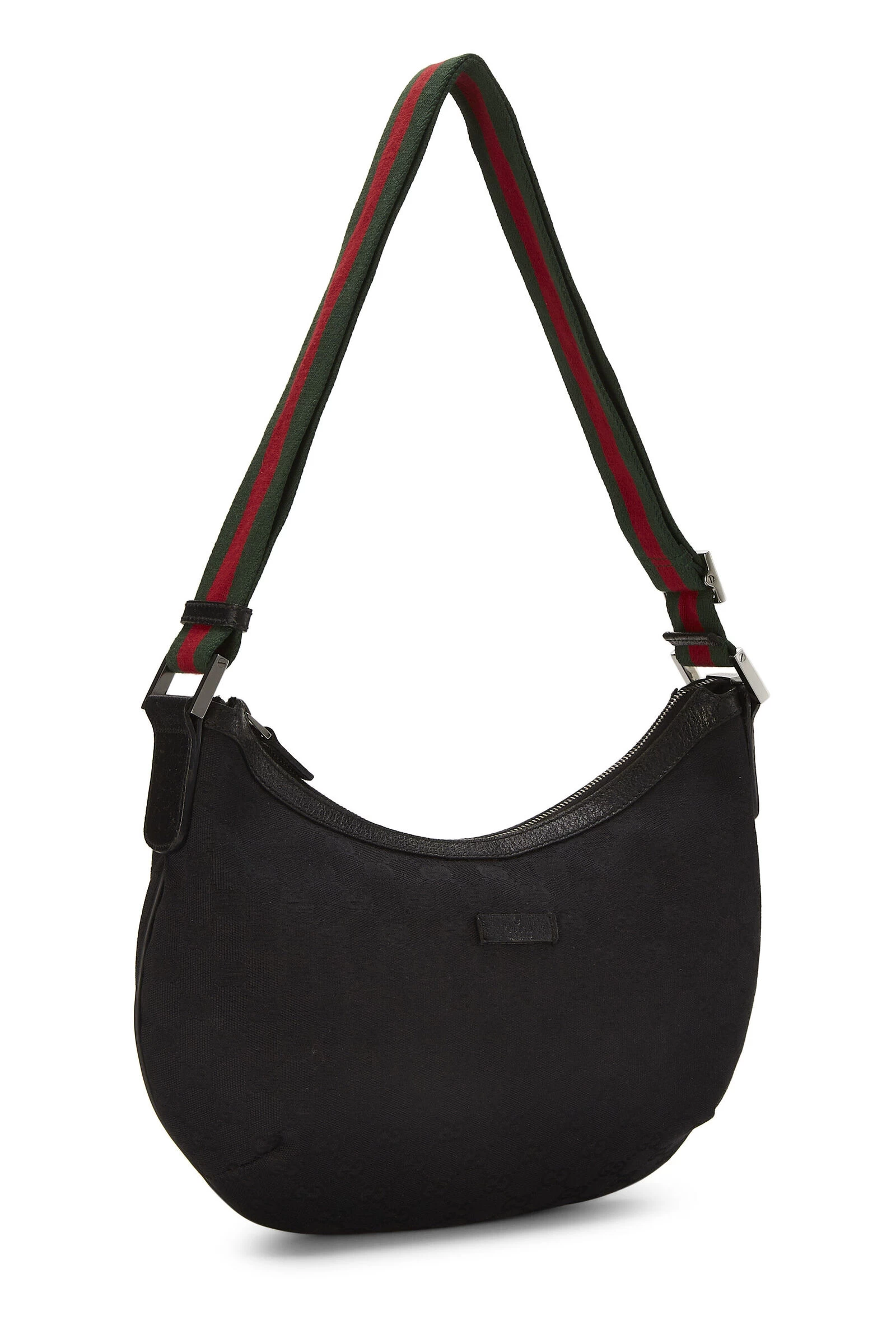 Gucci Black GG Canvas Web Round Messenger Large 2 Gucci Black GG Canvas Web Round Messenger Large - Image 2