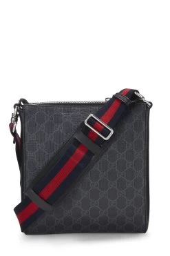 Gucci Black GG Supreme Coated Canvas Night Courrier Zip Flat Messenger -Fashion clothing QFB1H97UKB009 4