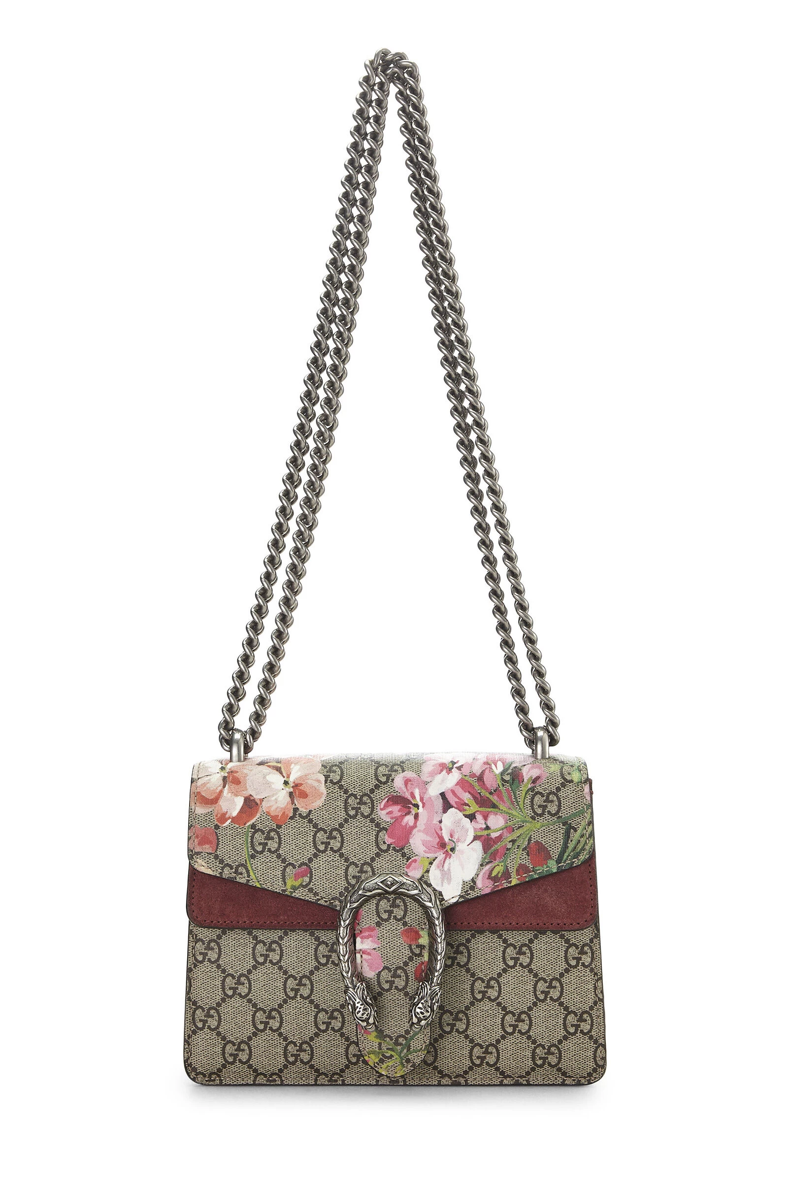 Gucci Pink GG Blooms Canvas Dionysus Shoulder Bag Mini 1 Gucci Pink GG Blooms Canvas Dionysus Shoulder Bag Mini
