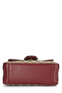 Gucci Red Original GG Canvas Marmont Top Handle Bag Mini -Fashion clothing QFB1I50ER9000 5