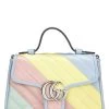 Gucci Multicolor Leather Marmont Top Handle Flap Bag Mini