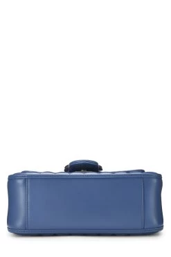 Gucci Blue Leather GG Marmont Top Handle Bag Mini 10 Gucci Blue Leather GG Marmont Top Handle Bag Mini -Fashion clothing QFB1I5LTM9004 5