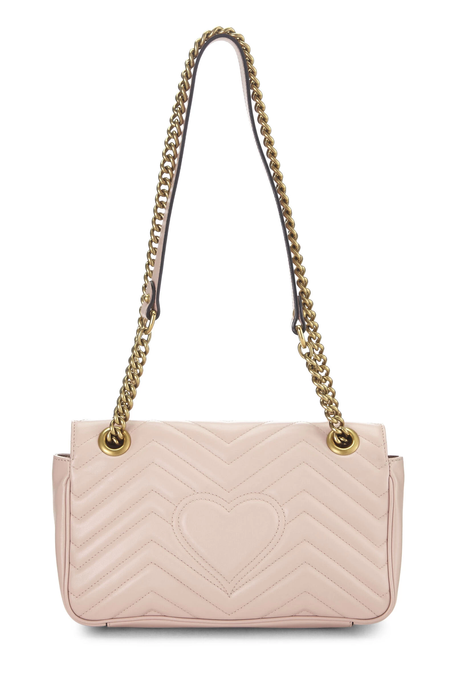 Gucci Pink Leather GG Marmont Shoulder Bag Small 4 Gucci Pink Leather GG Marmont Shoulder Bag Small - Image 4