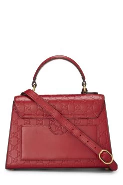 Red Guccissima Padlock Handbag Small -Fashion clothing QFB1I93GRH001 4