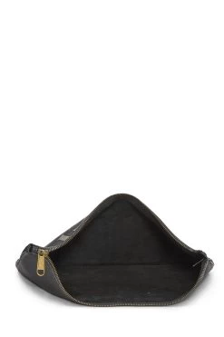 Gucci Black Grained Leather Logo Web Pouch -Fashion clothing QFB1IK1LKB003 4