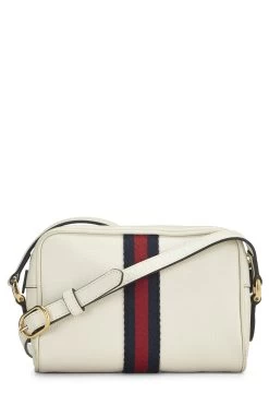 Gucci White Leather Web Ophidia Crossbody Mini -Fashion clothing QFB1U41LW9001 4