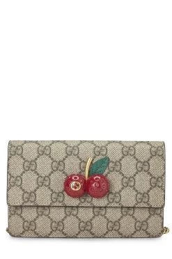 Gucci Original GG Supreme Canvas Cherry Convertible Clutch Mini
