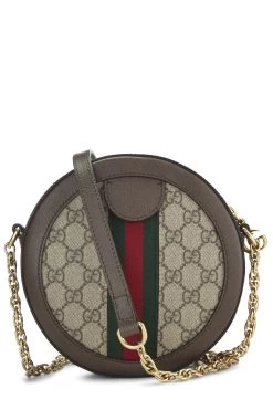 Gucci Brown GG Supreme Canvas Ophidia Round Mini -Fashion clothing QFB22O0E09006 4