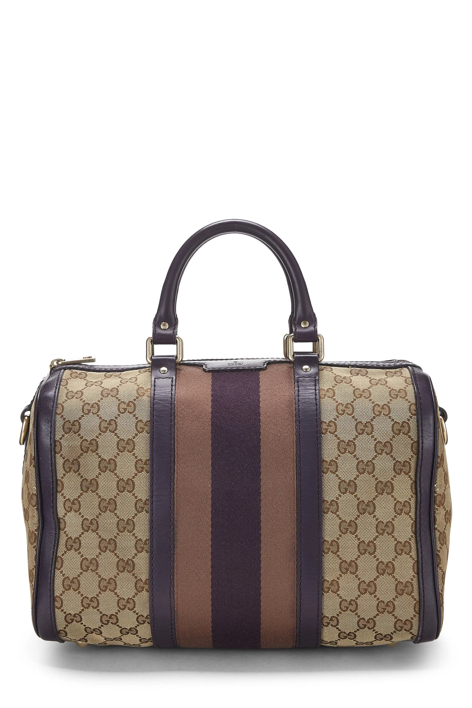 Gucci Purple Original GG Canvas Vintage Web Boston Medium 1 Gucci Purple Original GG Canvas Vintage Web Boston Medium