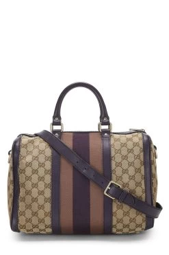 Gucci Purple Original GG Canvas Vintage Web Boston Medium 9 Gucci Purple Original GG Canvas Vintage Web Boston Medium -Fashion clothing QFB23YJYU7014 4