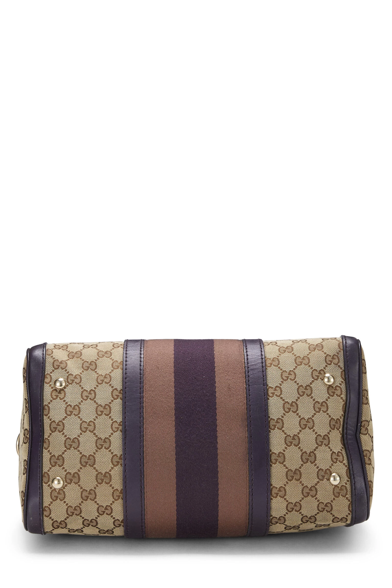 Gucci Purple Original GG Canvas Vintage Web Boston Medium 5 Gucci Purple Original GG Canvas Vintage Web Boston Medium - Image 5