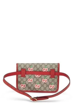 Gucci Red Original GG Supreme Canvas Apple Belt Bag -Fashion clothing QFB2E70LRB001 4