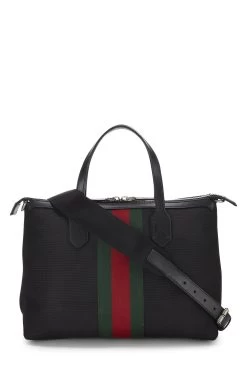 Gucci Black Techno Canvas Web Top Handle Bag -Fashion clothing QFB3D6OXKB006 4