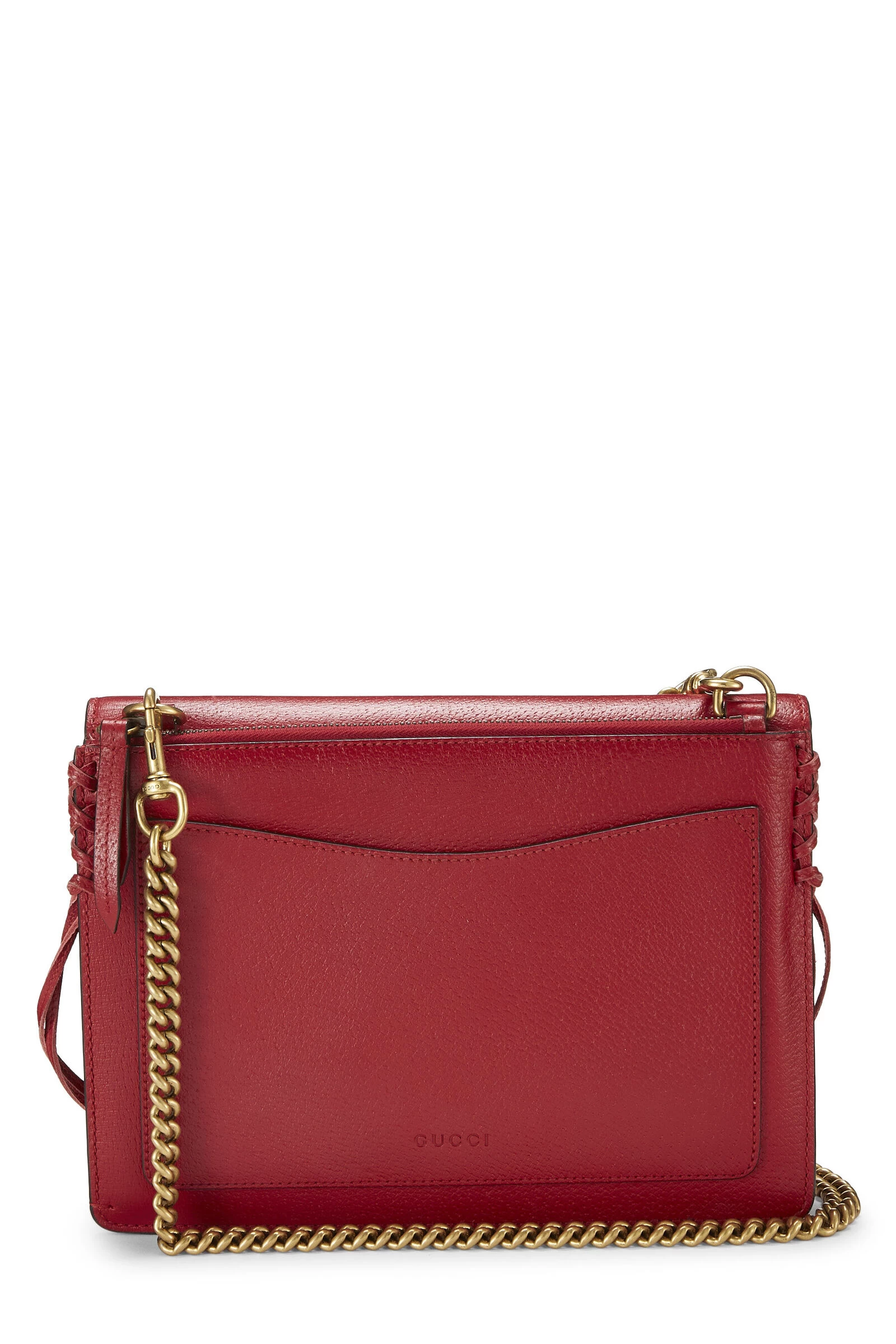 Gucci Red Leather Web Animalier Chain Shoulder Bag 4 Gucci Red Leather Web Animalier Chain Shoulder Bag - Image 4