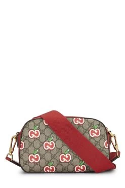 Gucci Red Original GG Supreme Canvas Apple Camera Bag -Fashion clothing QFB4460LRB002 4