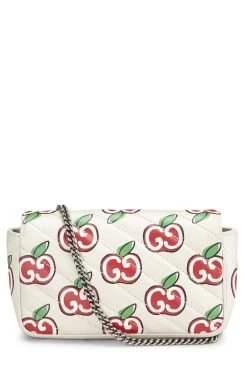 Gucci White & Multicolor Leather Valentine's Day Marmont Super Mini -Fashion clothing QFB44G1LWH001 4