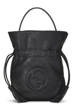 Gucci Black Leather Blondie Bucket Bag Mini