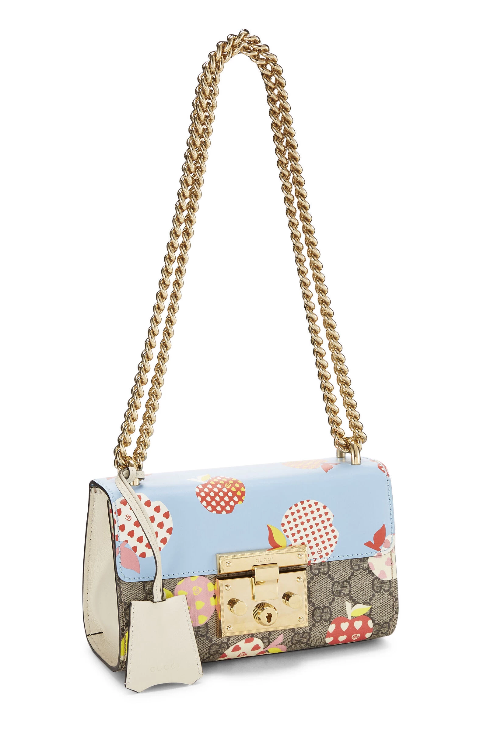 Gucci Multicolor GG Supreme Canvas Apple Padlock Shoulder Bag Small 2 Gucci Multicolor GG Supreme Canvas Apple Padlock Shoulder Bag Small - Image 2