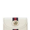 Gucci White Leather Web Rajah Shoulder Bag Mini