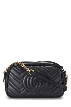 Gucci Black Leather GG Marmont Crossbody Small -Fashion clothing QFBJWX1LKH177 4