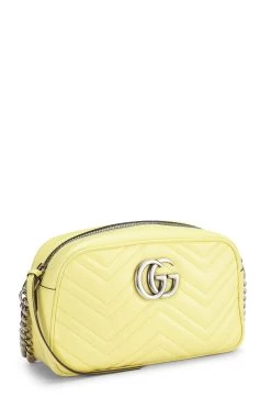 Gucci Yellow Leather GG Marmont Crossbody Small -Fashion clothing QFBJWX1LYH002 2