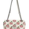 Gucci White Leather Marmont Apple Shoulder Bag Small