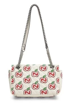 Gucci White Leather Marmont Apple Shoulder Bag Small -Fashion clothing QFBJWXLTW9002 4