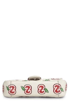 Gucci White Leather Marmont Apple Shoulder Bag Small -Fashion clothing QFBJWXLTW9002 5