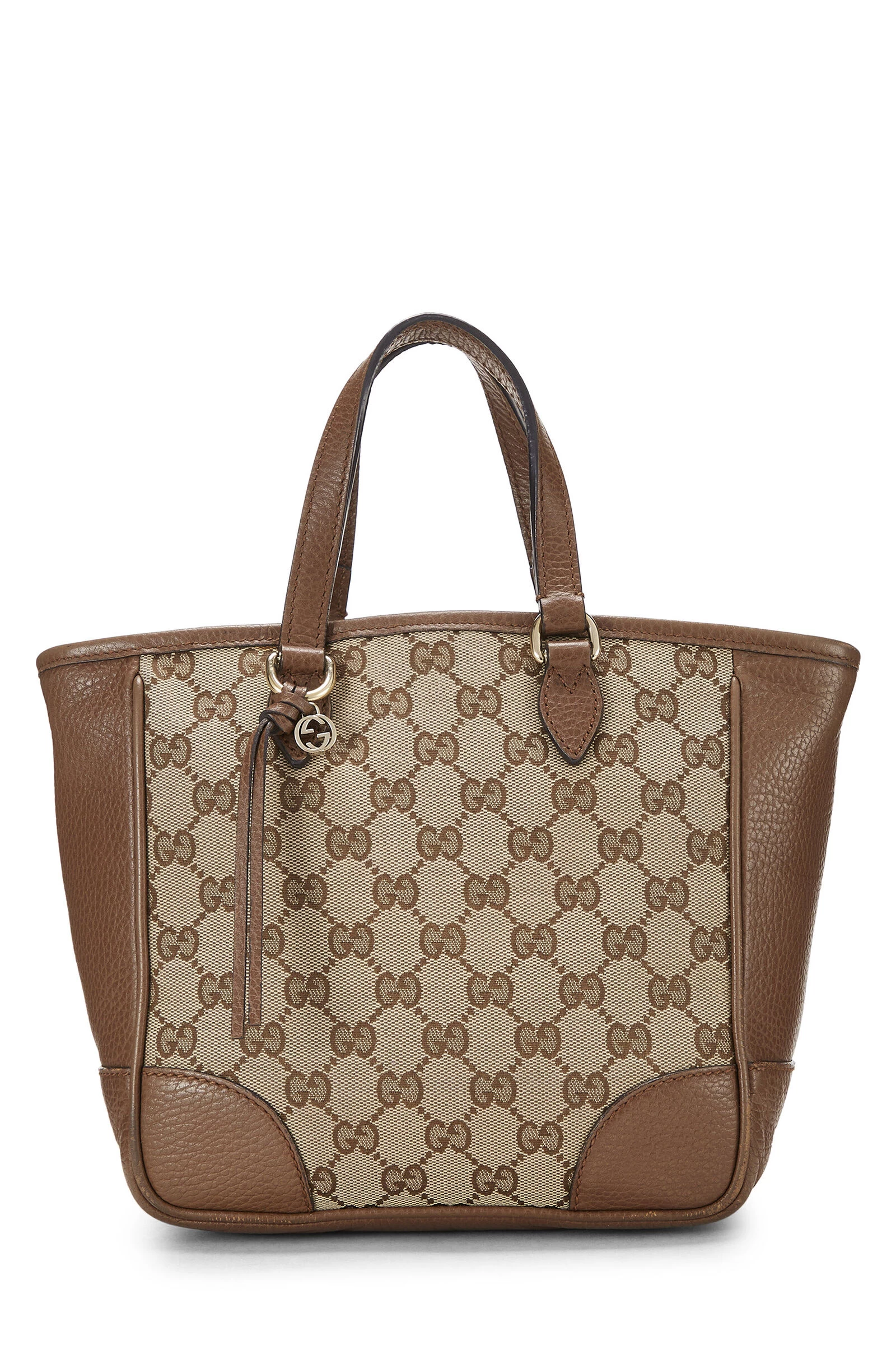 Gucci Brown GG Canvas Bree Top Handle Tote Small 1 Gucci Brown GG Canvas Bree Top Handle Tote Small