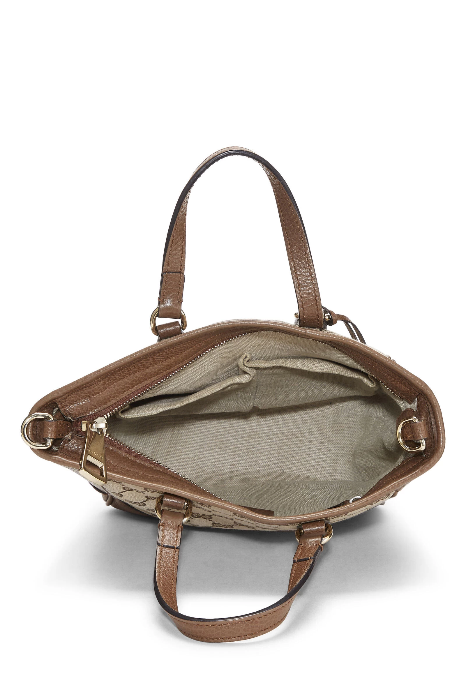 Gucci Brown GG Canvas Bree Top Handle Tote Small 6 Gucci Brown GG Canvas Bree Top Handle Tote Small - Image 6