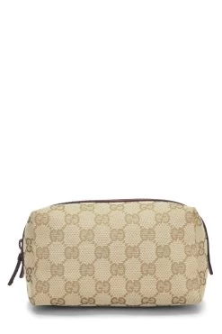 Gucci Pink Original GG Canvas Cosmetic Pouch