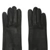 Hermès Black Perforated Lambskin Gloves