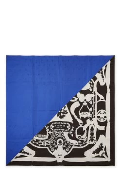 Hermès Blue & Multicolor 'Etriers' Silk Scarf 90