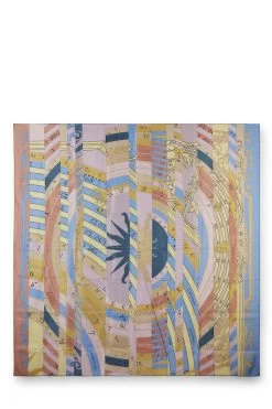 Hermès Multicolor 'Astrologie Nouvelle' Silk Scarf 140