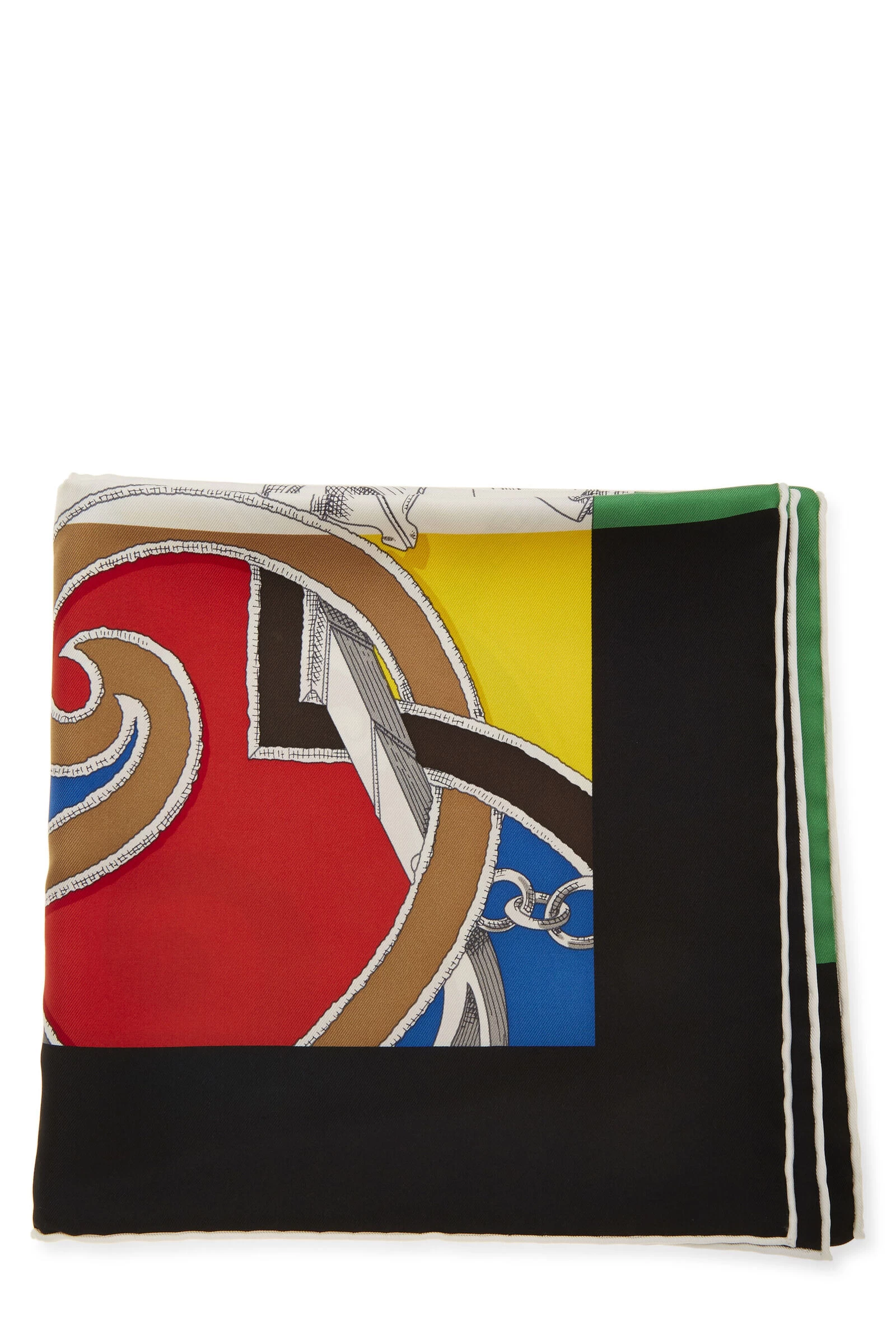 Hermès Black & Multicolor 'L'Instruction Du Roy En L'Exercice' Silk Scarf 90 2 Hermès Black & Multicolor 'L'Instruction Du Roy En L'Exercice' Silk Scarf 90 - Image 2