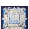 Hermès Navy & Multicolor 'La Fontaine De Bartholdi' Silk Scarf 90