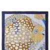 Hermès Navy & Multicolor 'Grands Fonds' Silk Scarf 90