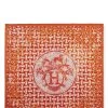 Hermès Orange & Multicolor Mosaique Au 24' Silk Scarf 90