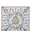Hermès Pink & Multicolor 'Les Clés' Silk Scarf 90