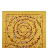 Hermès Yellow 'Alliances Du Monde' Silk Scarf 90