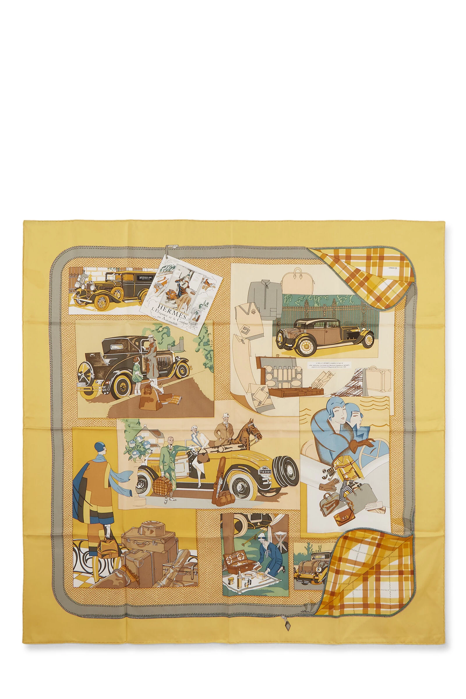Hermès Yellow & Multicolor 'L’Elegance Et Le Confort' Silk Scarf 90 1 Hermès Yellow & Multicolor 'L’Elegance Et Le Confort' Silk Scarf 90