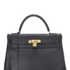 Hermès Black Ardennes Kelly Retourne 32