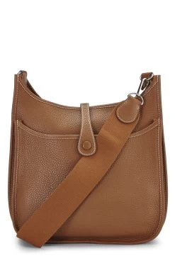 Hermès Kraft Brown Clemence Evelyne III PM -Fashion clothing QGB0HP0J0F065 4