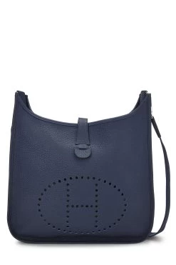Hermès Blue Saphir Clemence Evelyne III GM