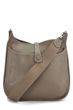Hermès Taupe Grey Clemence Evelyne III GM -Fashion clothing QGB0HP0JEN006 4