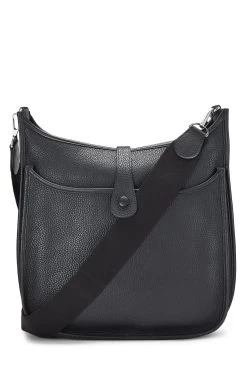 Hermès Black Clemence Evelyne III GM 9 Hermès Black Clemence Evelyne III GM -Fashion clothing QGB0HP0JK3027 4